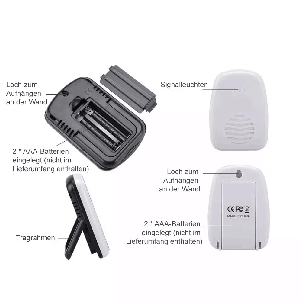 433MHz Digital Wireless Thermometer LCD Ambient Temperature Meter Weather Tester