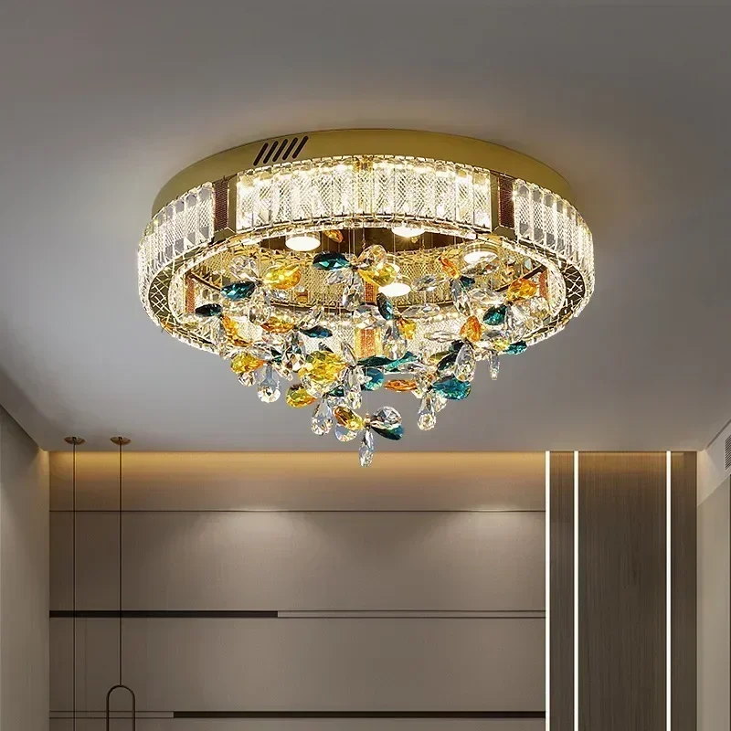 

Luxury Crystal Chandeliers Led Ceiling Lamp Modern Lustres Kitchen Living Dining Room Bedroom Home Decor Indoor Lighting Fixture
