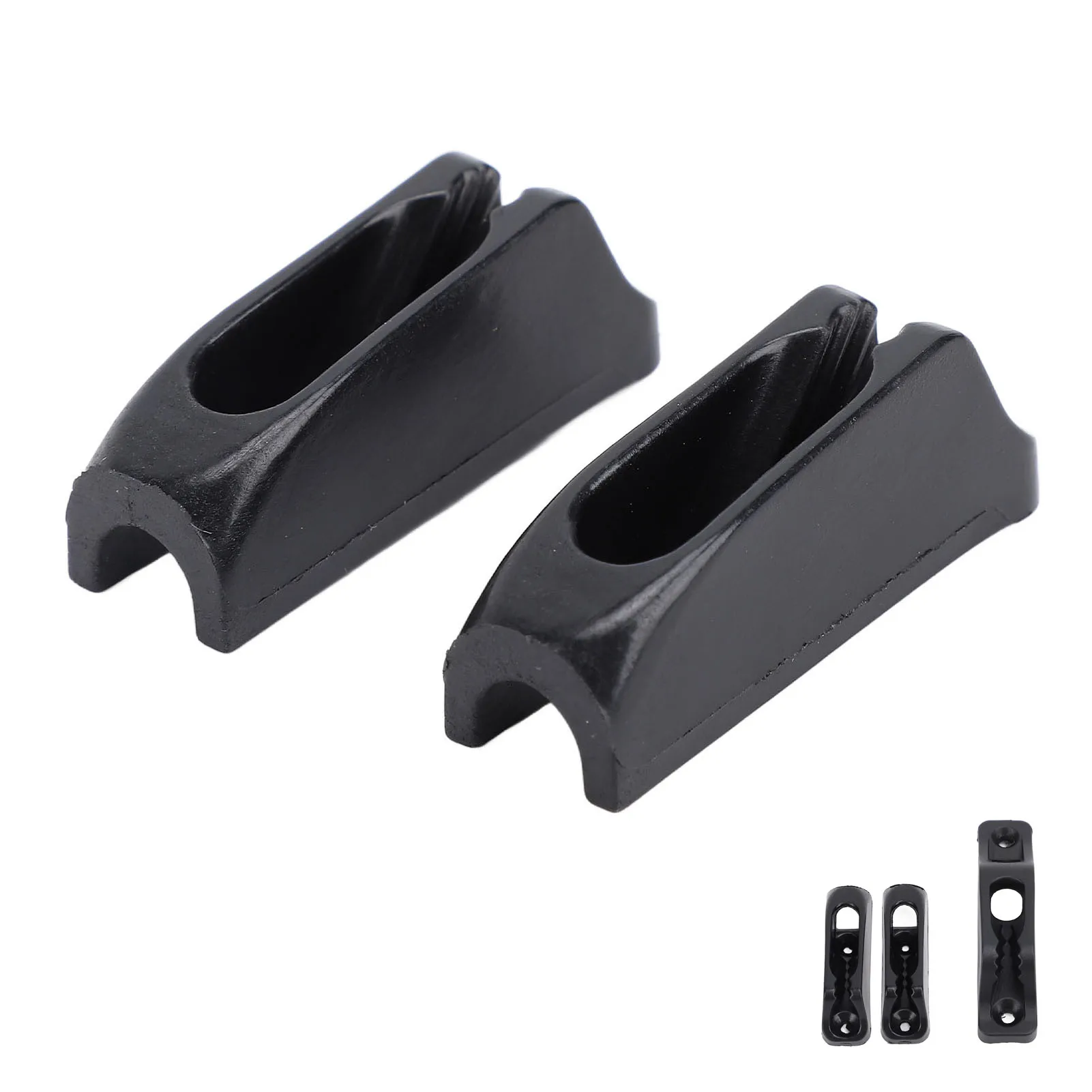 Boat Rope Clam Cleat Nylon Non Slip Stable Fastening Clam Cleat for Yachts Ships Black Boat Rope Cleat Clam Cleat Kayak Cleat
