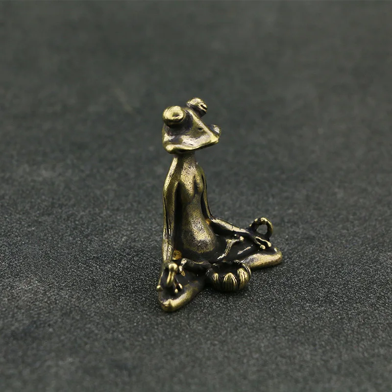Vintage Messing Zen-Frosch Statue – Sitzender Frosch Als Räucherstäbchenhalter Oder Dekoration