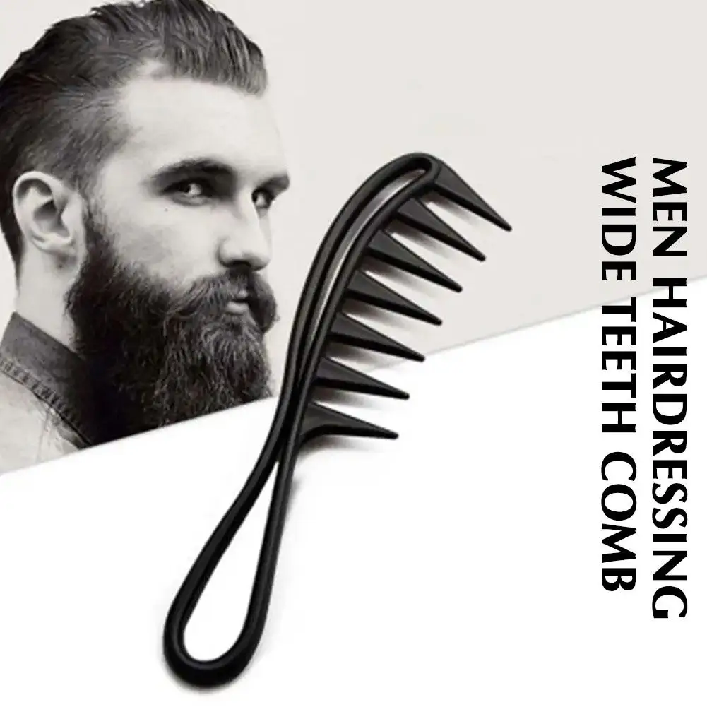 Hair Brush Wide Teeth Oil Head Comb Men Retro Big Back Styling Tools Home Teeth Comb Fish Hair Comb Massage Hair Barbershop V4Z3