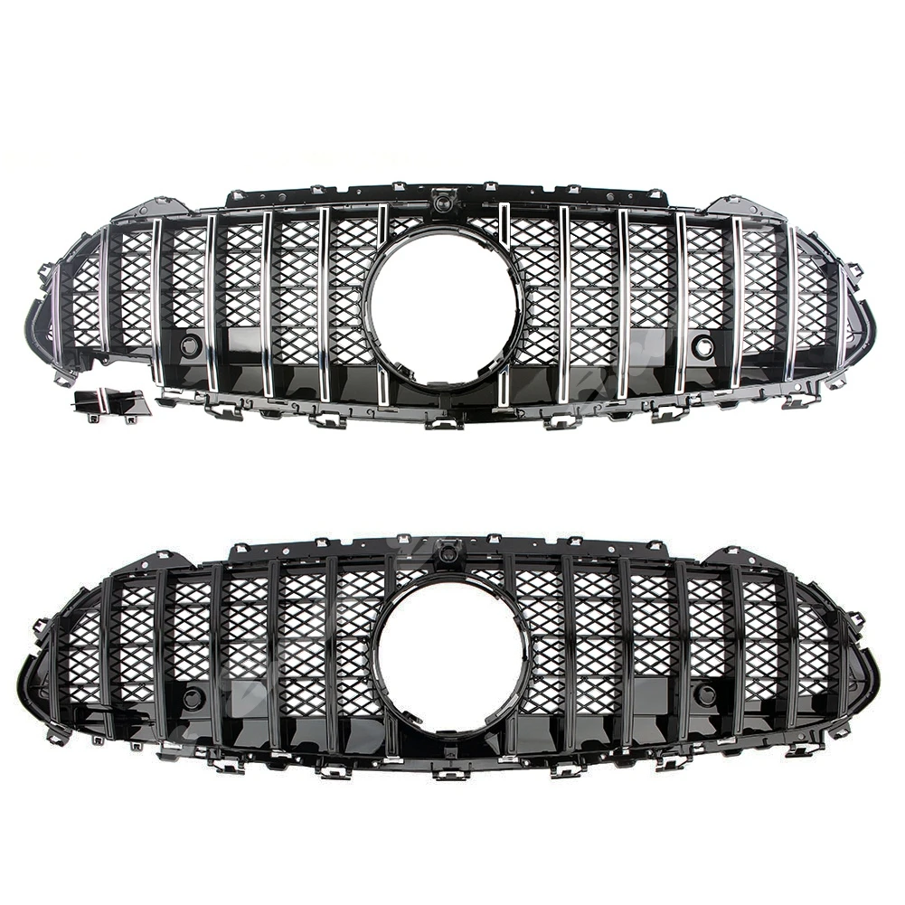 Front Racing Billet Bumper Grilles Upper Facelift Grill For Mercedes Benz W257 C257 CLS Class 2018 2019 2020 2021+