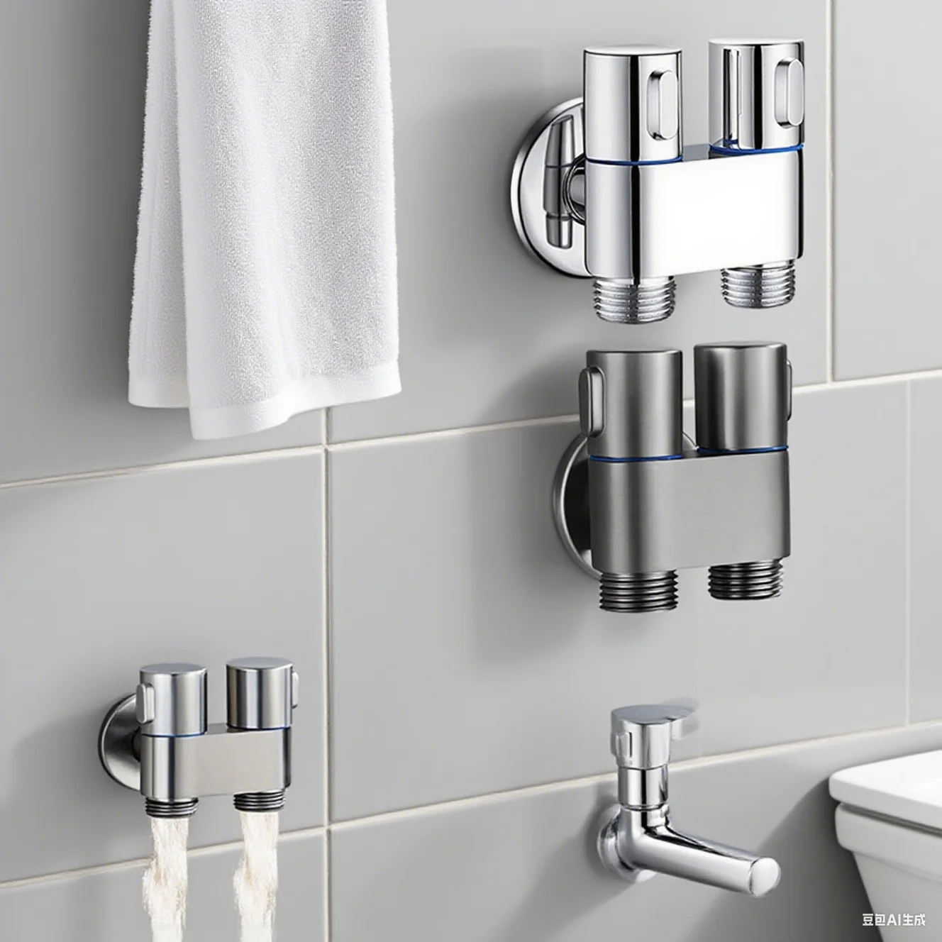 

Угловой клапан с двойным выходом для ванной комнаты, настенный впускной клапан для унитаза, смеситель для стиральной машины, запор для воды, быстро открывающийся угловой клапан