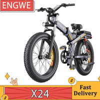 ENGWE X24 Electric Bike 24*4.0 inch Fat Tire 50km/h Max Speed 48V 1000W Motor E-Bike 19.2Ah & 10Ah Dual Battery for 150km Range