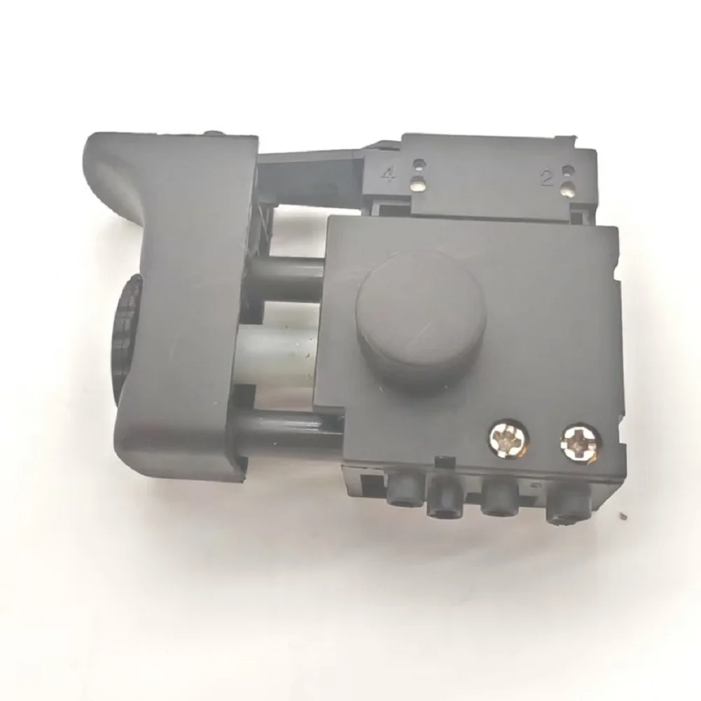 Electric Drill Switch for 220V Systems with Knob-Operated Adjustment Integrated Button and Four-Terminal Wiring Compatibility