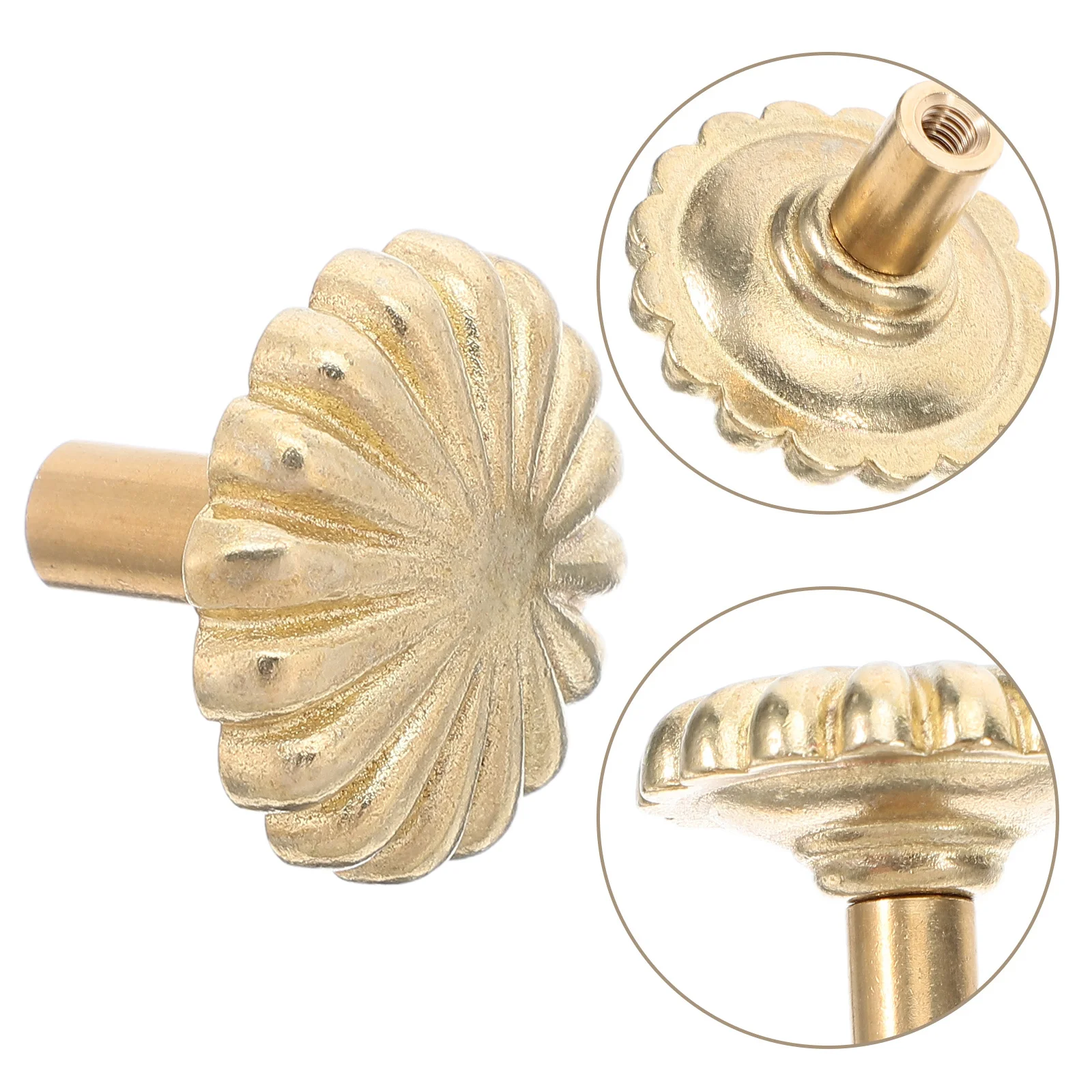 

Decorative Flower Cabinet Knobs Solid Brass Drawer Handles For Kitchen Wardrobe Dresser Vintage Floral Pulls Hardware