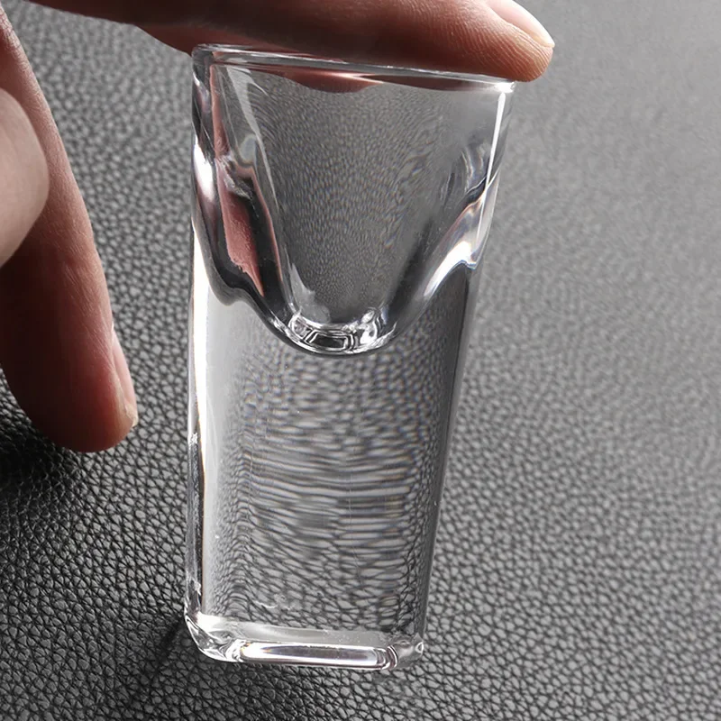 6pcs Square Bottom Thick Glass 10ml/20ml Small Cups Shot Glass Drinkware Bar Decor Transparent Baijiu Spirits Cup Wine Dispenser