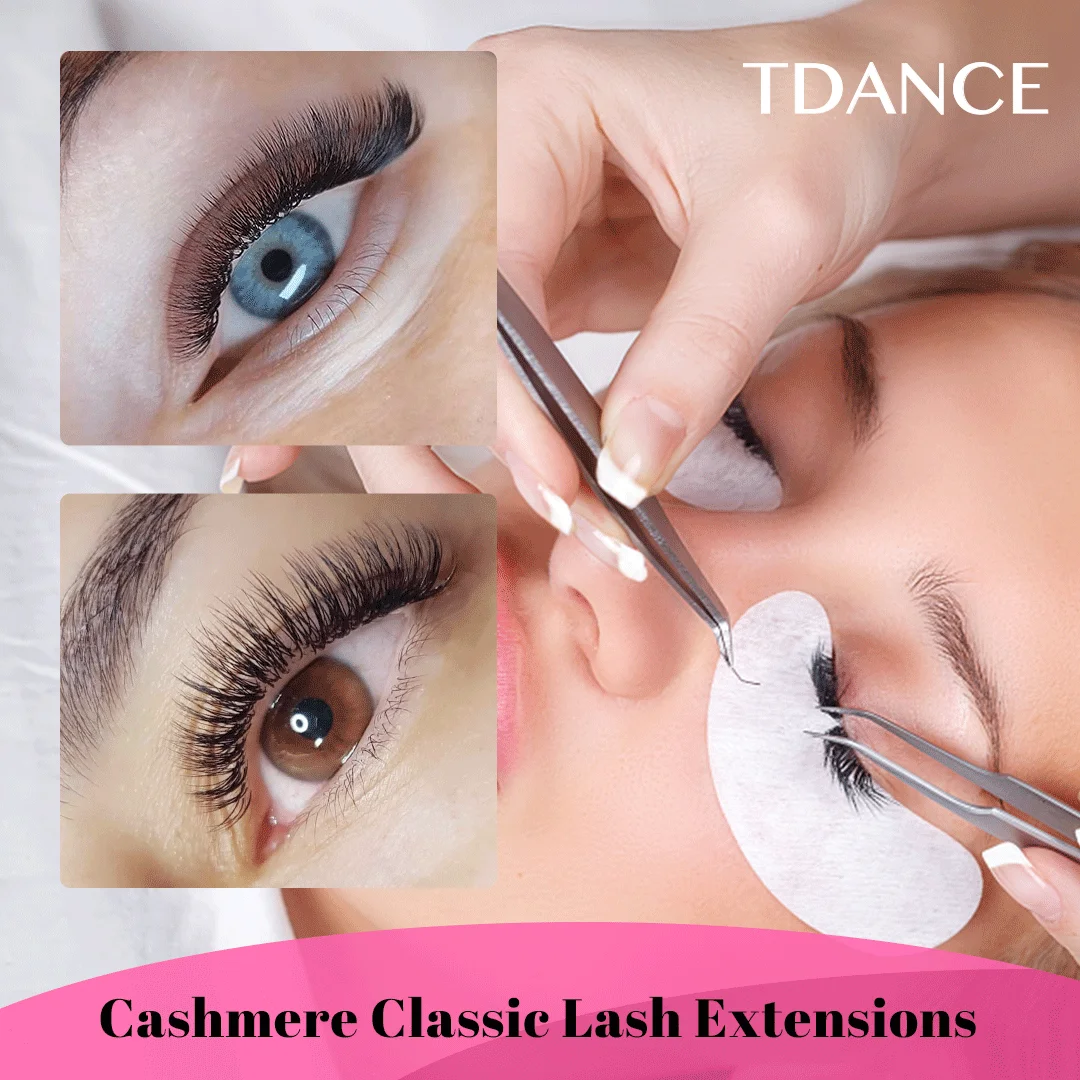 TDANCE Kaschmir-Wimpernverlängerung, supermattschwarz, klassische Wimpernverlängerung, individuelle Volumen-Wimpern für professionelle Nerzwimpern – Detail 12