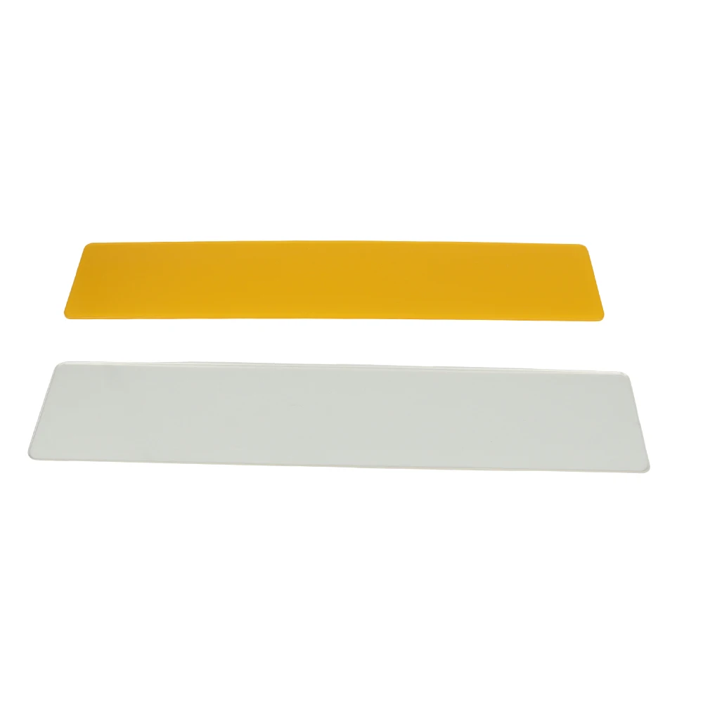 

Front Rear Blank Number Plates White Front Yellow Rear Writable Temporary Parking Vehicle Relocation Message Signage Accessories