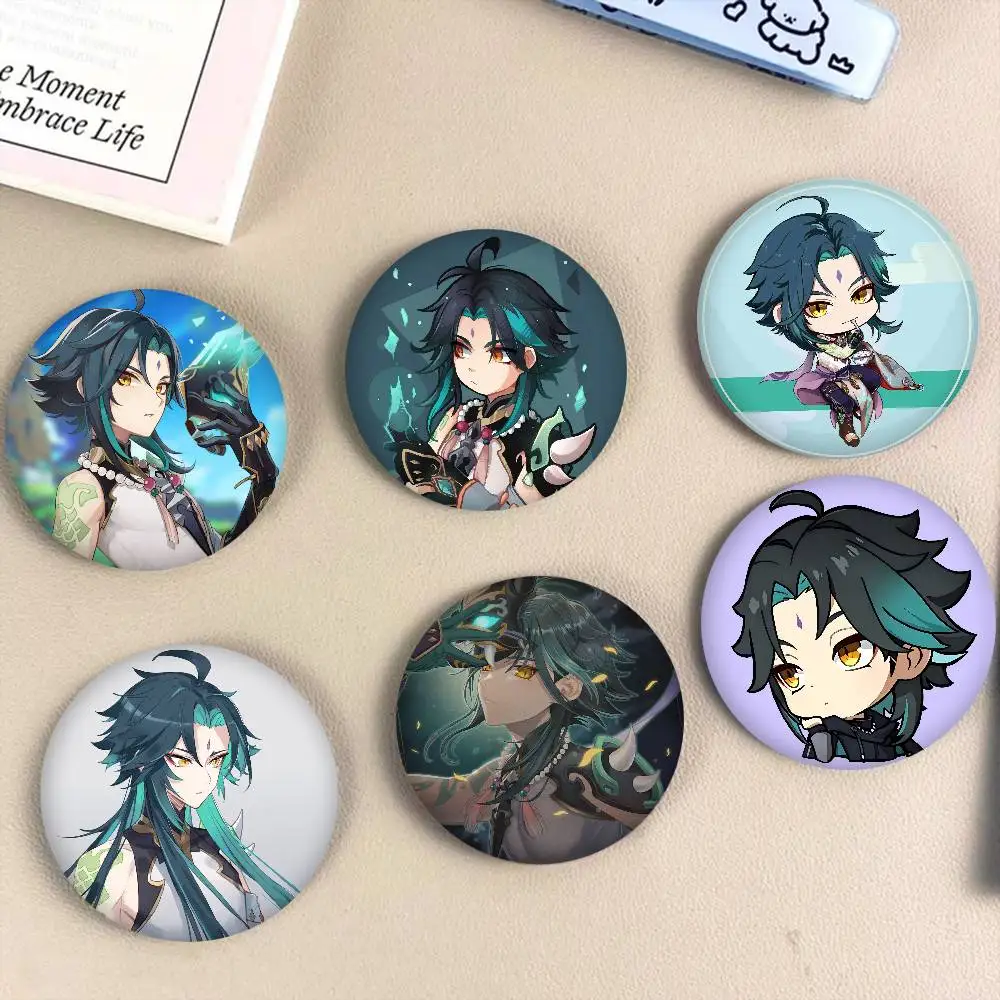 Genshin Impact Xiao-broches de Anime, insignia de dibujos animados, chaqueta, pantalones vaqueros, Pin de solapa, accesorio de regalo