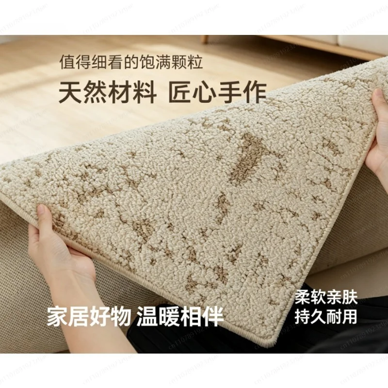 Nordic Vintage Rug Waterproof Stain Resistant for Living Room Bedroom Non Slip Carpet Soundproof Home Mat