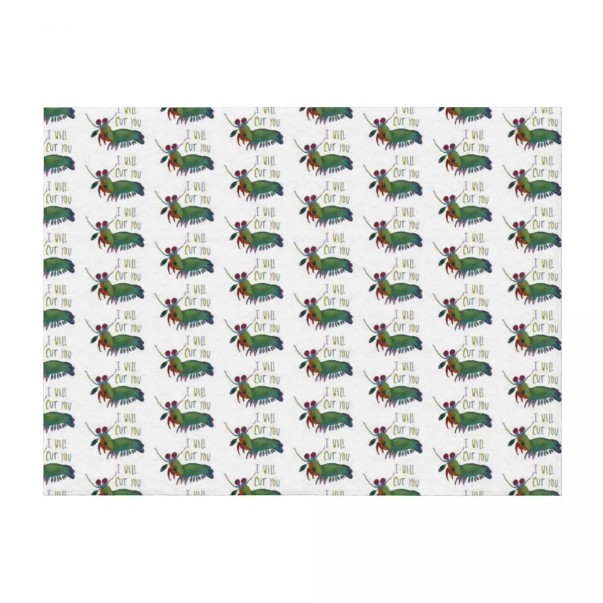 

Mantis Shrimp Threat Throw Blanket wednesday Stuffeds Blankets For Sofas Multi-Purpose Blankets