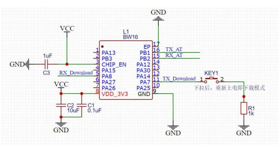 Módulo central BW16 RTL8720DN de doble banda, WiFi 2,4 GHz/5GHz, Bluetooth, SoC
