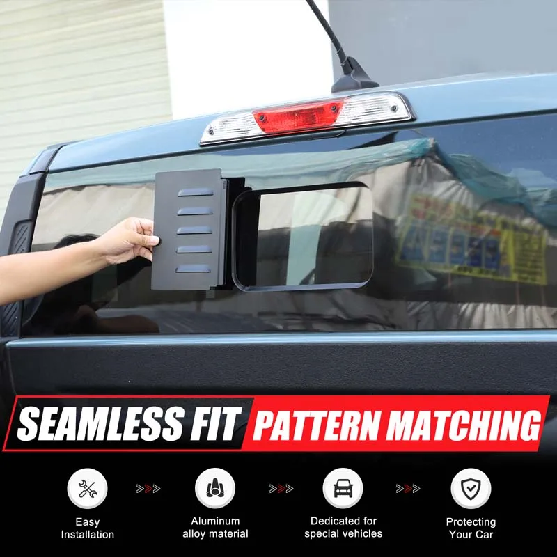 For Ford Maverick 2022-2026+ Aluminum Alloy Black Car Tail Window Ventilation Blinds Car Modification Protection Accessories