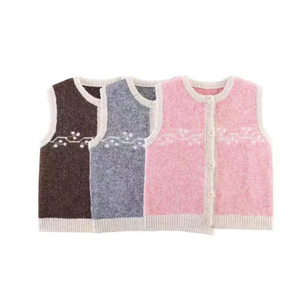 

new women's fashion casual European and American style fashion simple commuting versatile knitted vest top