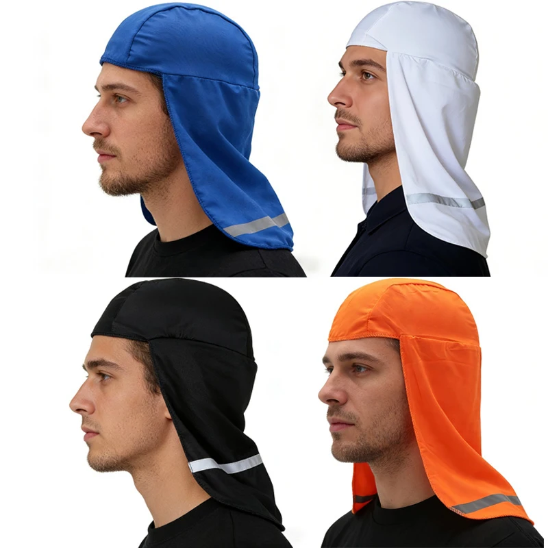 4pc Outdoor Sports Headscarf Hat Reflective Shawl Ear Flaps Quick Dry Sweat-Wicking Night Cycling Fishing Construction Pirate