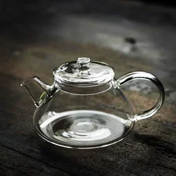 Small Capacity 200ML Heat Resistant Mini Glass Teapot With Filter Brewing Flower Tea Kettle Household Kung Fu Tea Pot Teaware