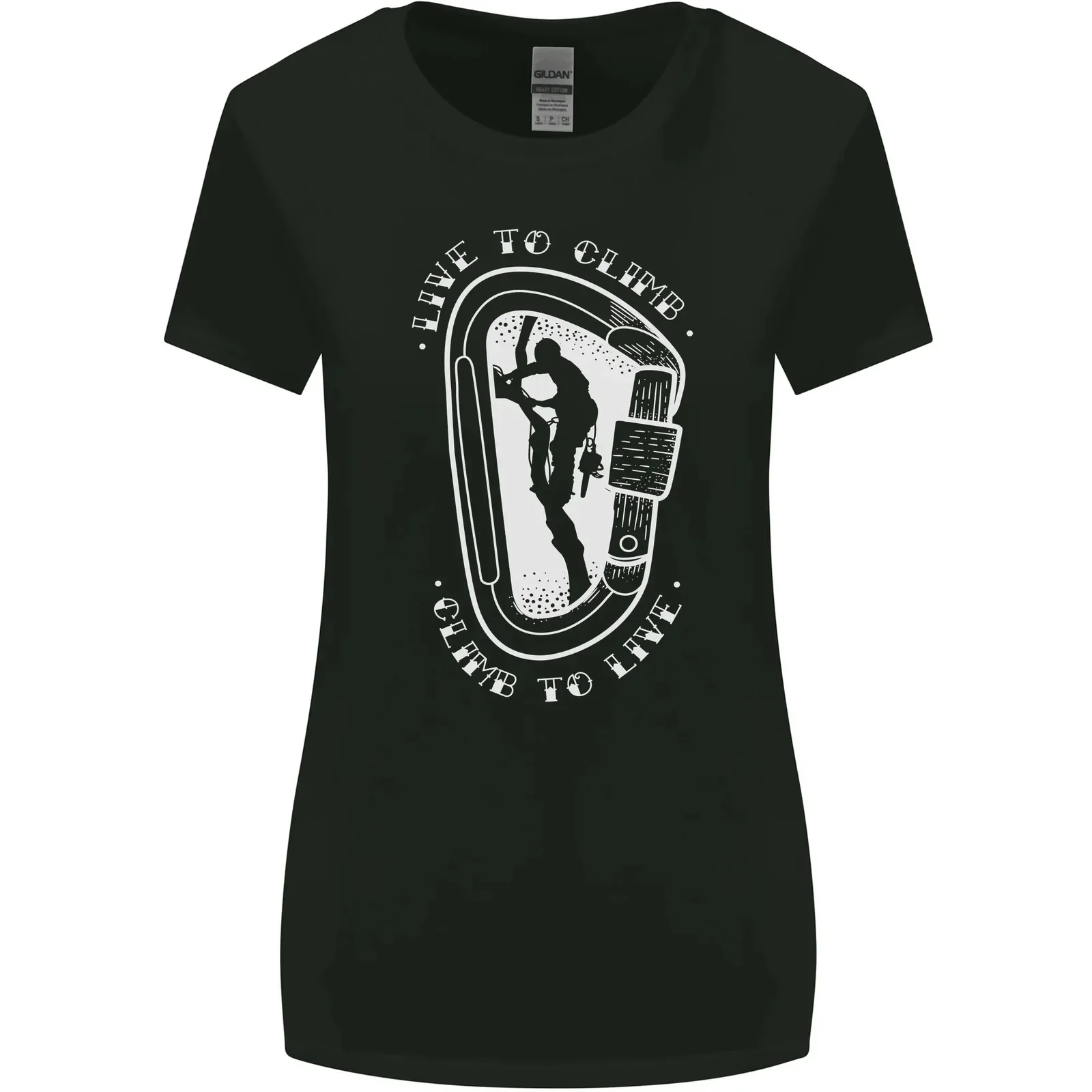 Live to Climb Rock Climbing Climber Womens Wider Cut T-Shirt