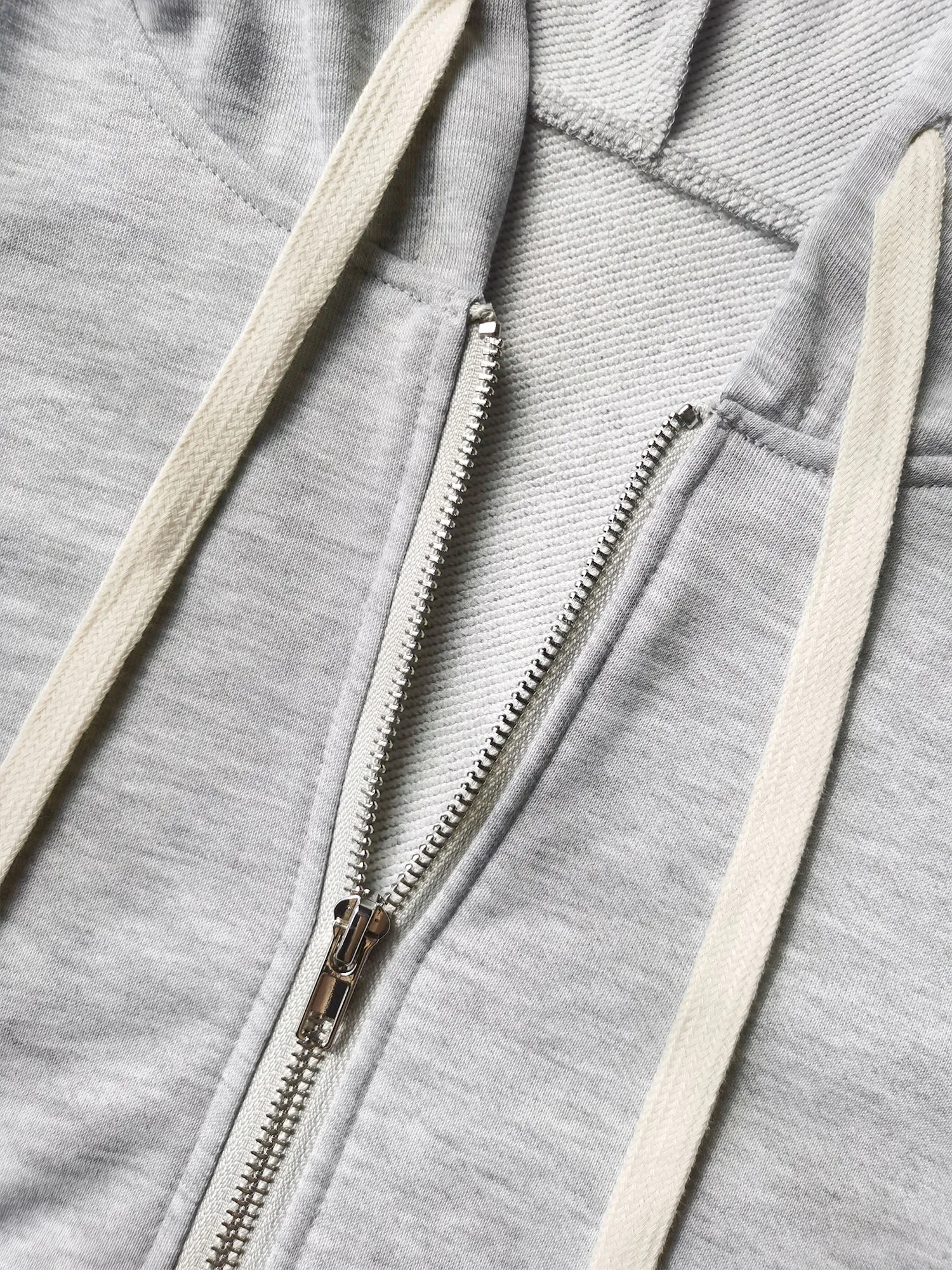 Damen Einfarbiges Old-School-Streetwear Crop-Hoodie mit Reißverschluss und Kordelzug, Langarm Basic-Oberbekleidung – Detail 13