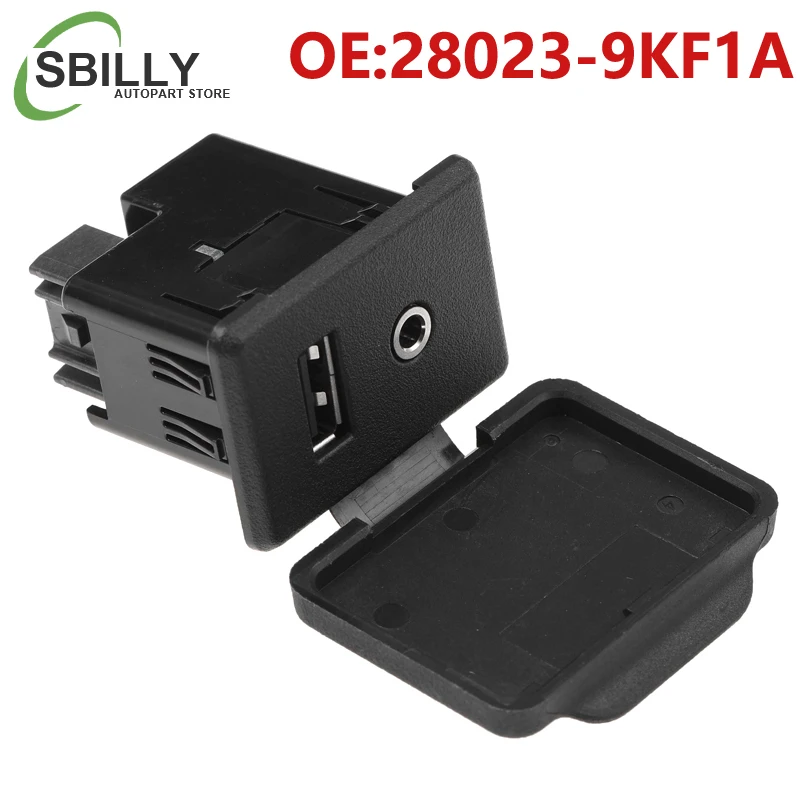 Porta de Mídia Automática AUX USB para Carro 28023-9KF1A para Nissan 15-17 Versa Note 15-16 Sentra Altima 280239KF1A