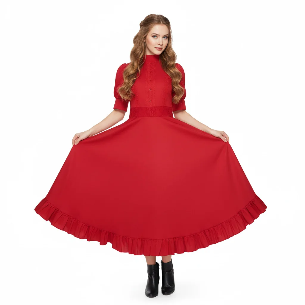 

Horror Themed Red Dress Women's Halloween Costume Cosplay Outfit