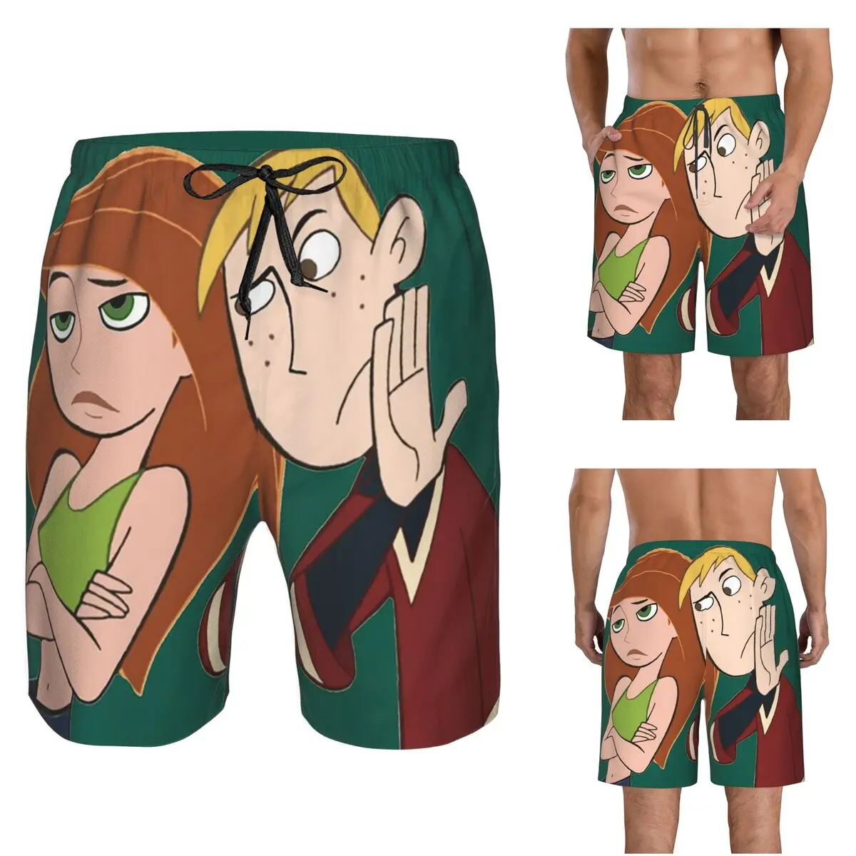 Kim Possible Trunks Beach Board Shorts Casual Quick Dry Swim Summer Men Pants