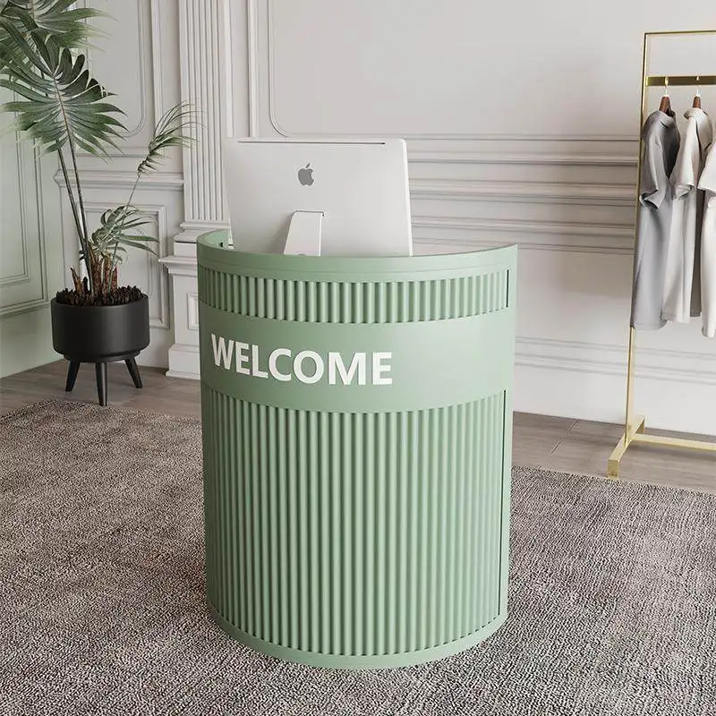 

Unique Small Reception Desks Minimalist European Company Design Reception Desks Beauty Modern Comptoire Accueil Office Furniture