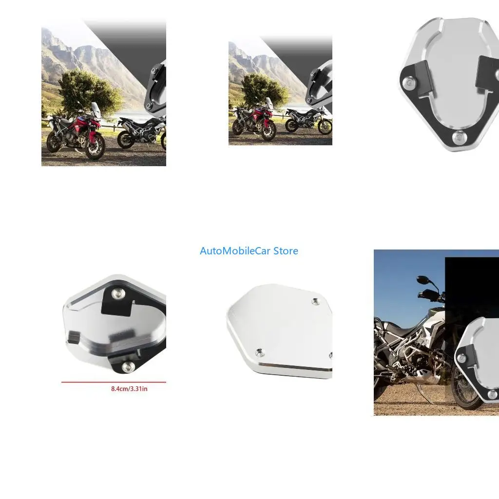G8TE Stand Extension Pad Aluminum Support Extension Plate Motorcycle Accessories Kickstand Foot Side Stand Enlarger Pad Plate