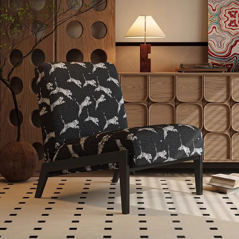 Italian Style Modern Single Chair Designer Jacquard Leisure Sofa for Home Balcony Popular