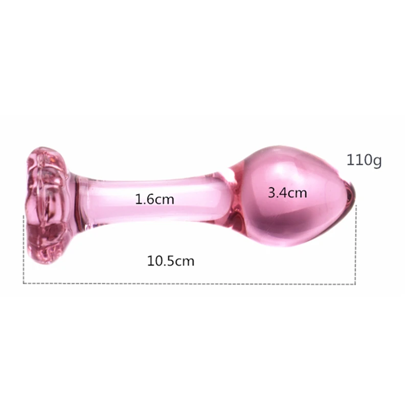 Pink Glass Anal plug for women butt plugs Penis Anus Dildo adult masturbation Adult Sex Toys for Women Gay Lover Gifts