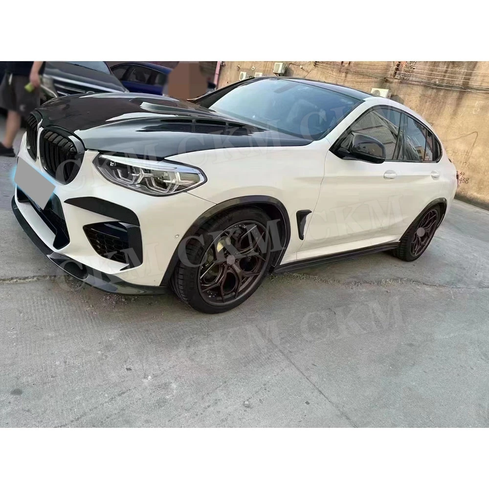 

Автомобильные аксессуары для капота, комплекты кузова для BMW X3 G01 X4 G02 F97 X3M F98 X4M 2019+, передняя крышка капота двигателя из углеродного волокна, крышка капота