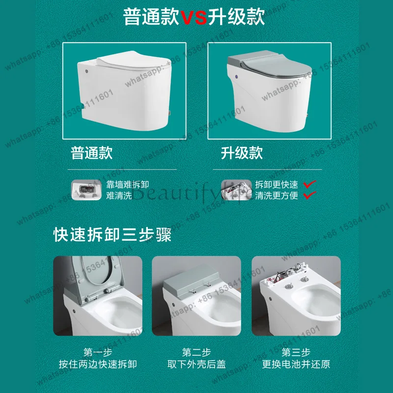 Tankless pulse flush toilet multi-color cover flush toilet