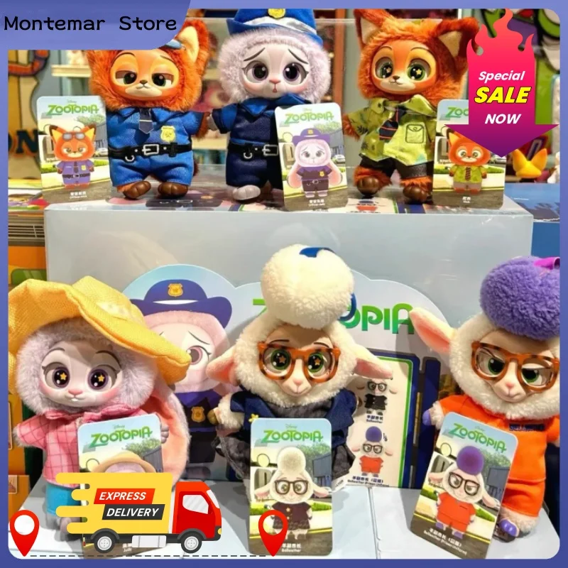 

New Genuine Zootopia Vinyl Series Blind Box Cute Cartoon Character Vinyl Plush Bag Pendant Toy Doll Mystery Box Trendy Toys Gift