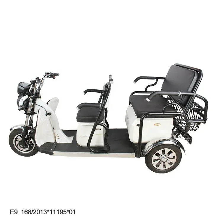 most popular safest anthree-person 3 wheels EEC mobility family electric tricycle for adult passengers with EEC Approval cuustom