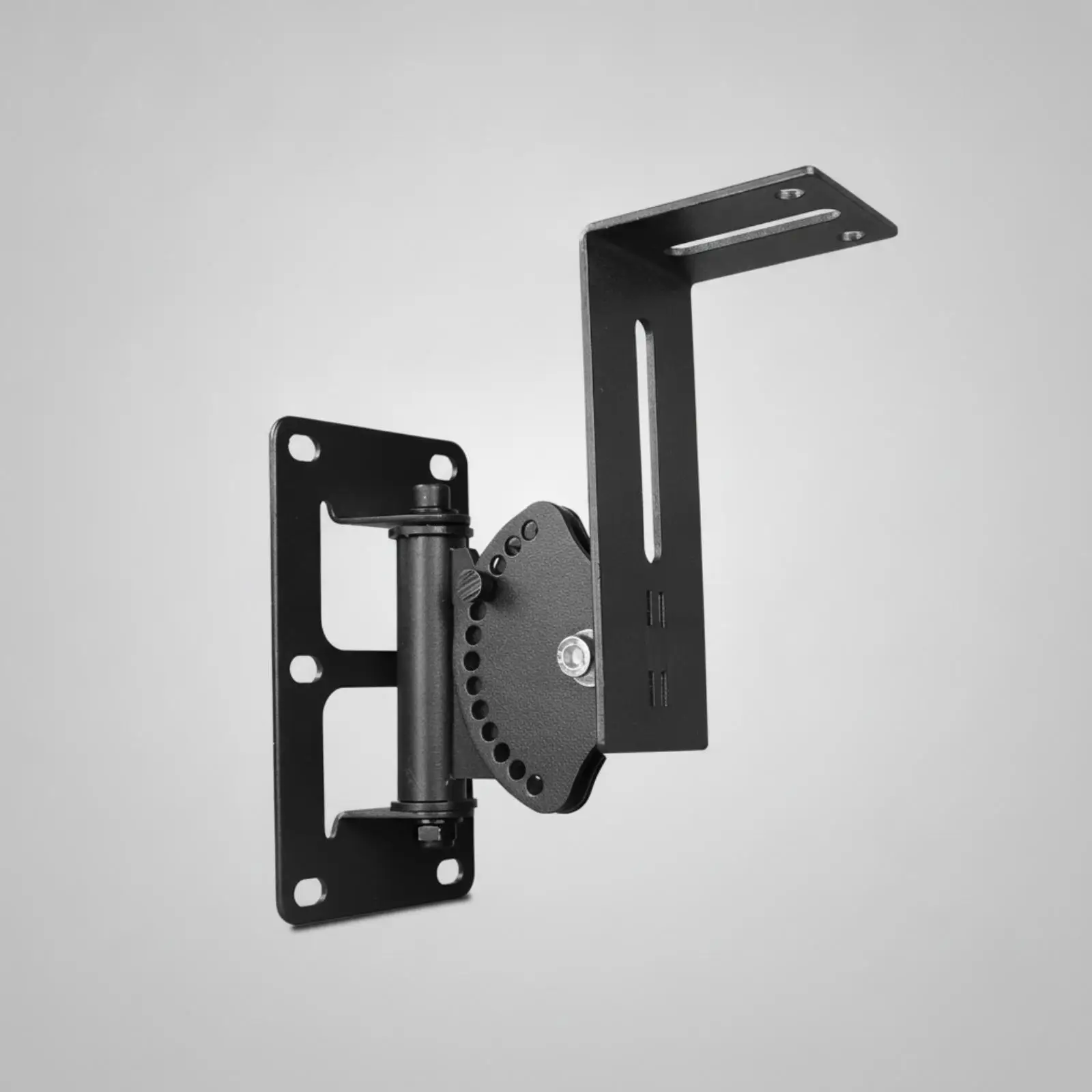 Space Saving Speaker Wall Bracket Steel Mount for Audio Equipment Adjustable Swivel Arm for Bookshelf Speakers