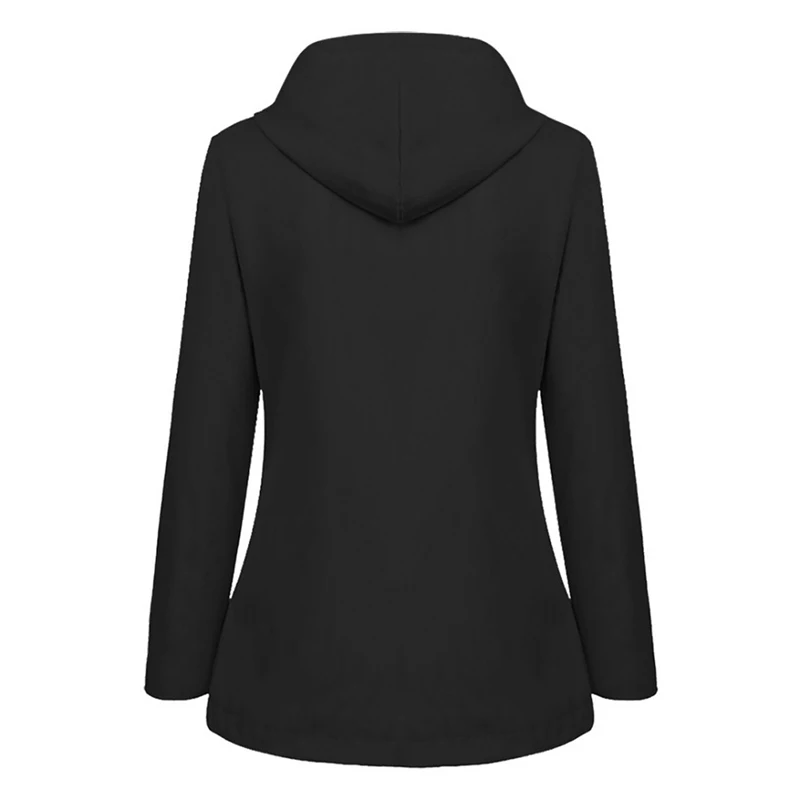 Plush Hooded Jacket for Women, Casual Coats, Windproof, Thick, Plus Velvet, Sports, Camping Jersey, Warm, Winter