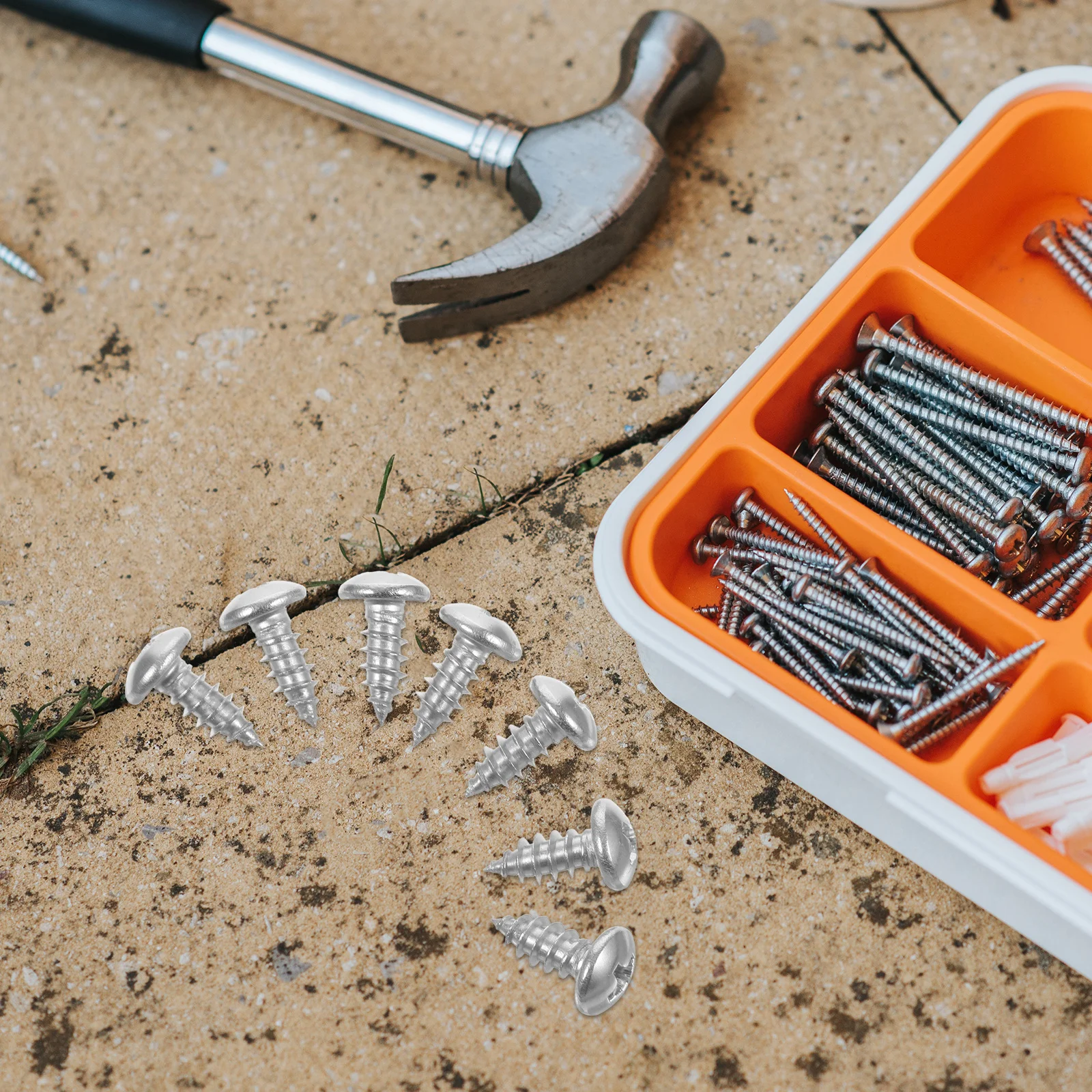 

100Pcs Stainless Steel Self Tapping Screws Pan Head for Wood Plastic Metal Assortment Small Screws Durable Sheet Metal Wall