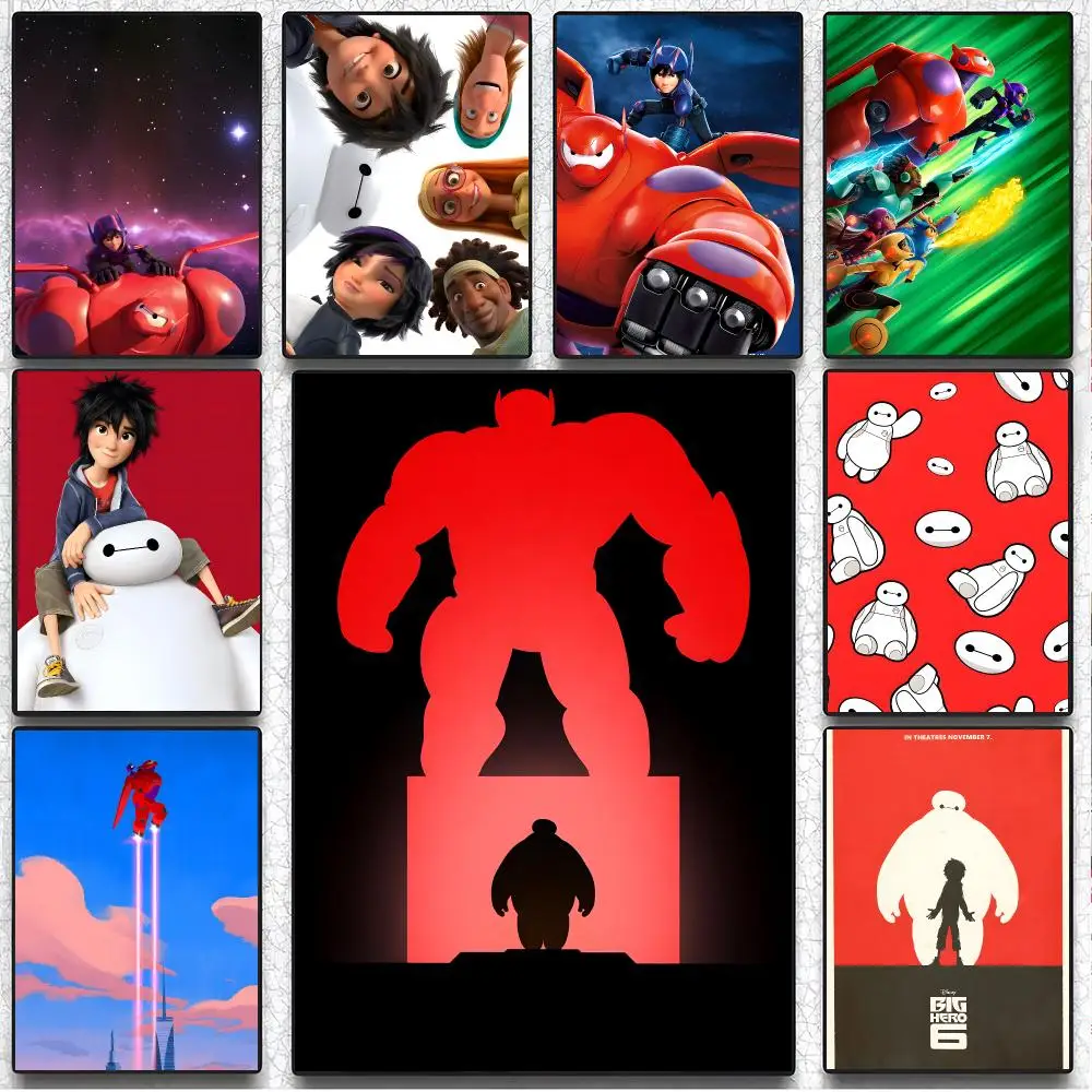 animation superhero B-Big Hero 6 Poster Artistic Instant Peel-Off Wall Decor Atmosphere Setter for Bedside & Shared Room