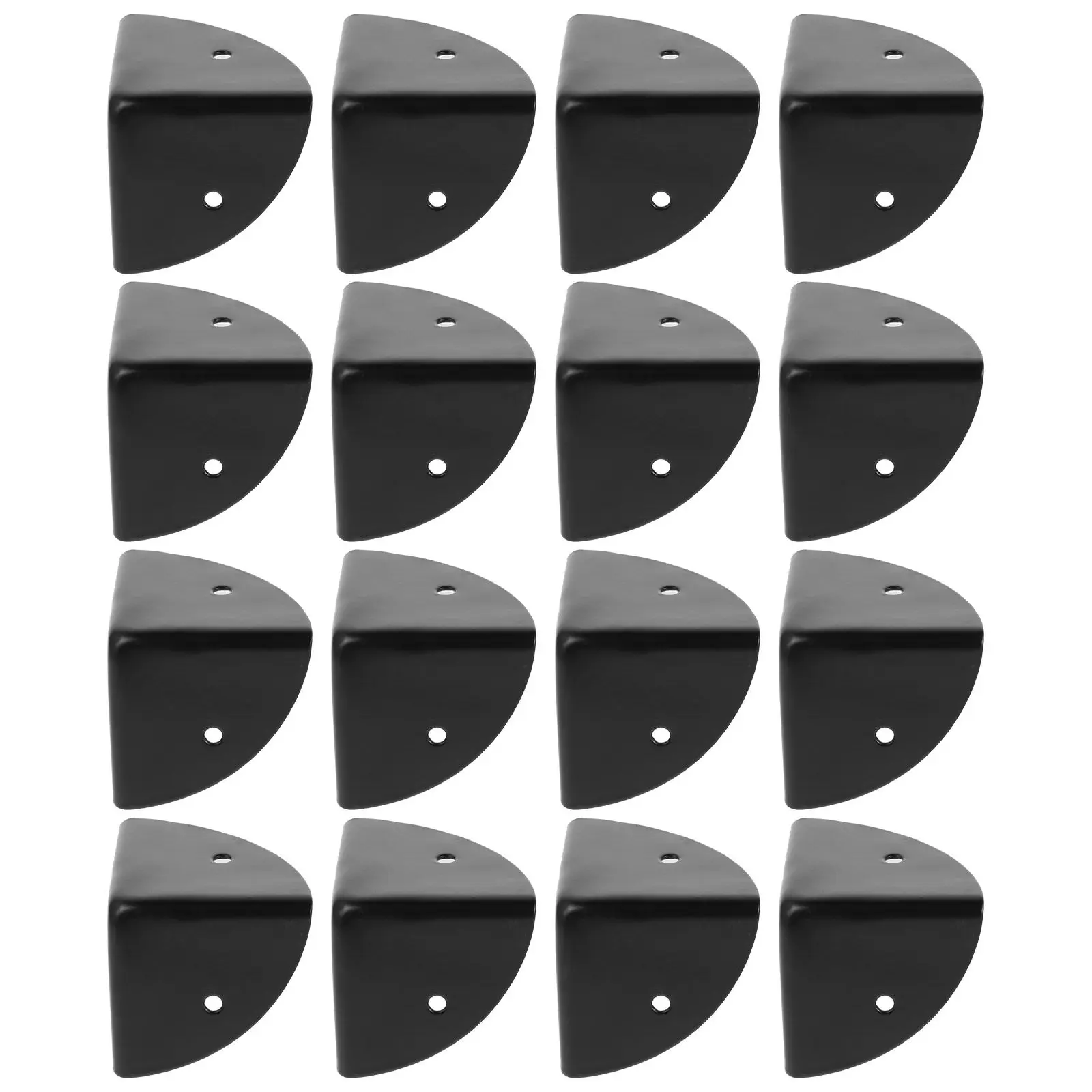 16Pcs Toolbox Corner Protectors Black Metal Edge Guards Box Corner Protector Makeup Case Hardware Accessories Transport Edge