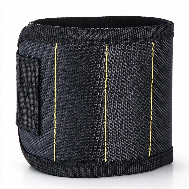 Magnetic Wristband with Hook and Loop Adhesive Tape, Magnetic Tool Holder for Screwdrivers, Screws，Nails