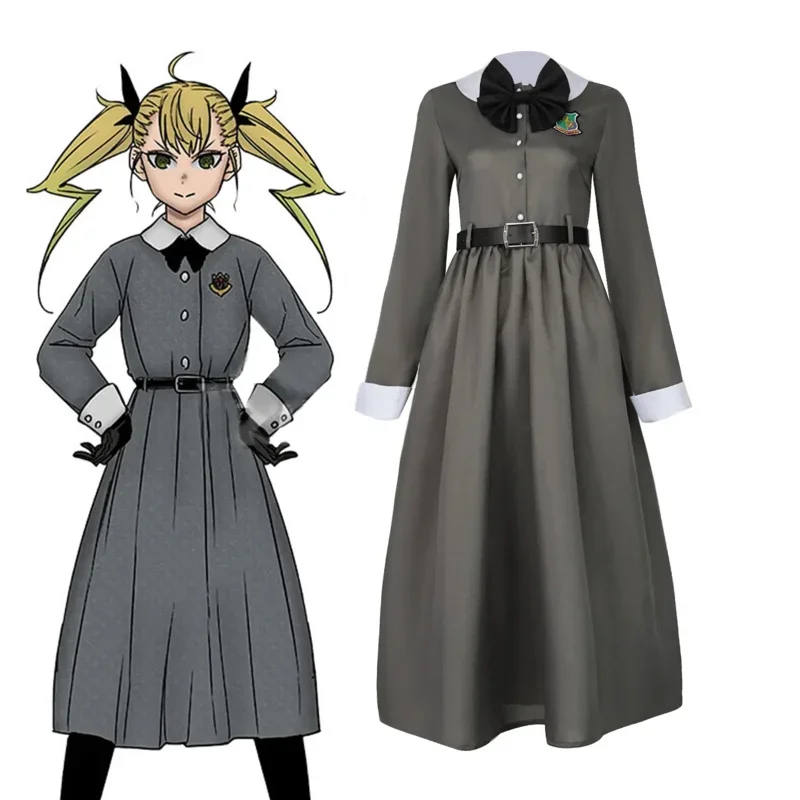 Kikoru Shinomiya Cosplay Costume Anime Kaiju No. 8 Gray Dress Uniform Headwear Third Division Halloween Party Women iCoser