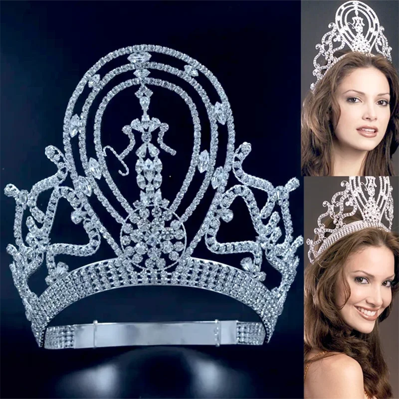 OLD MISS UNIVERSE (1963-2001) MIKIMOTO (2002-2007) Full Circle Large Headband Adjustable Stage Show Super Big Crown