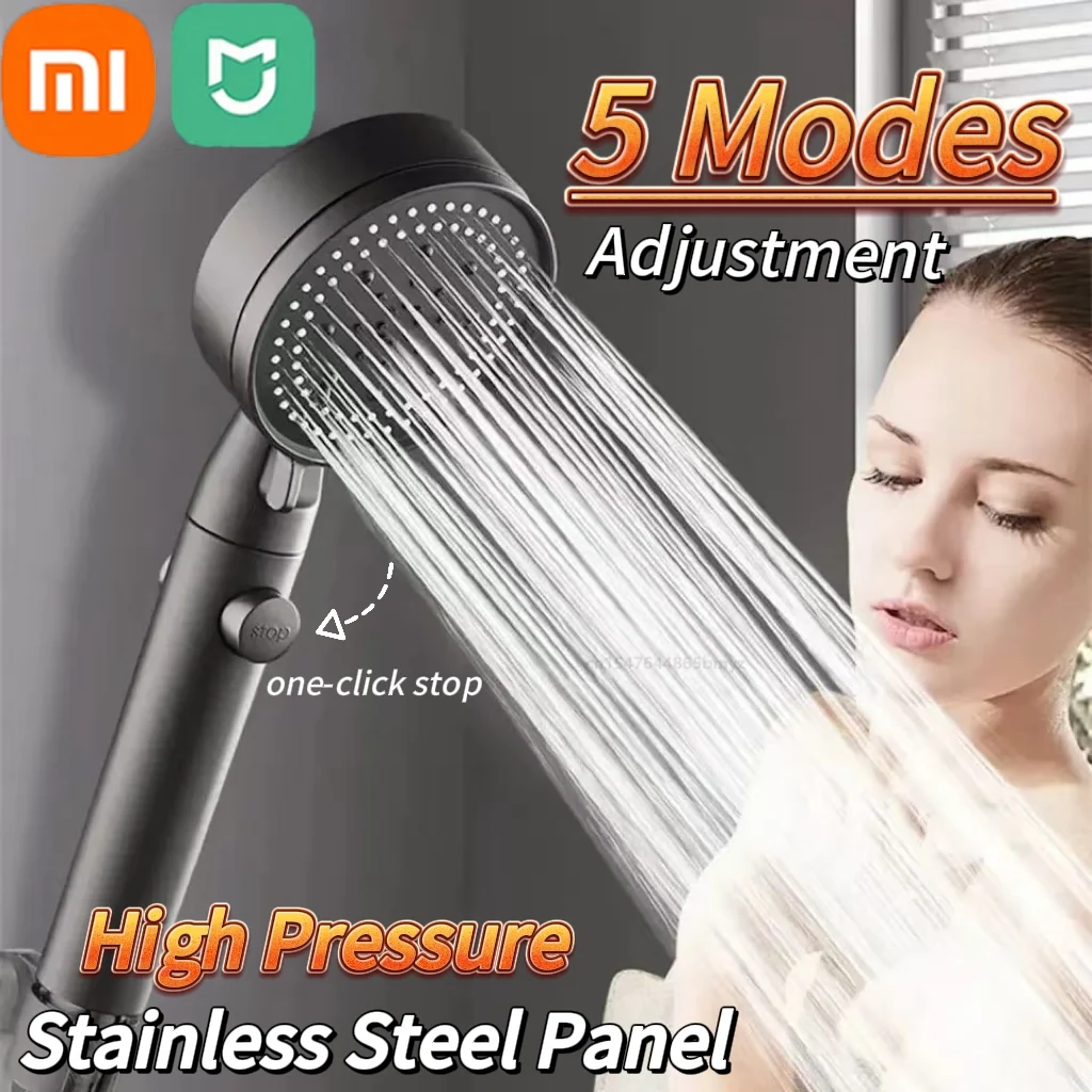 Xiaomi Mijia Shower Head 5 Modes Water Saving  Adjustable High Pressure Showerhead Handheld Spray Hangable Bathroom Accessories