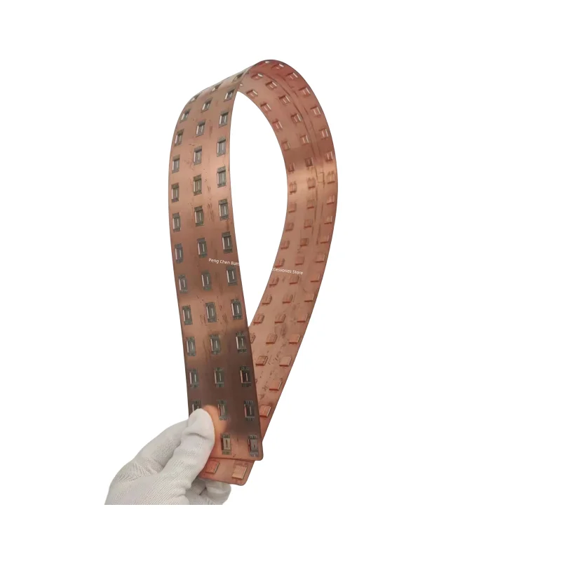 WELLGO 21700 Copper Bus Bar 3P 0.3mm Straight Row Or Dislocation Sort Length 800mm Cutting And Welding Copper Nickel Bars