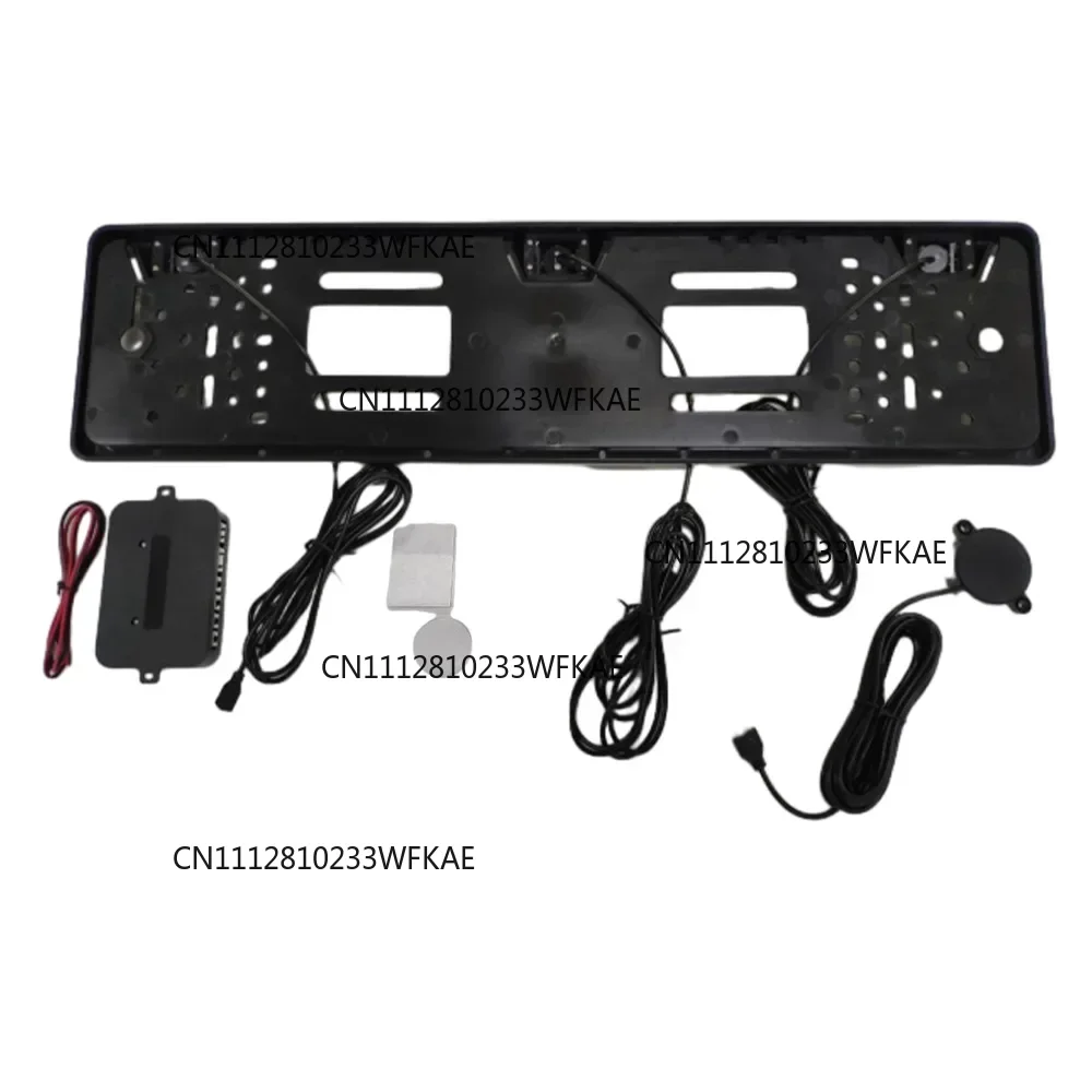 EU Europe Car License Plate Frame Car Parking Sensor Kit Auto Reverse Radar Sensor Buzzer 12V Driving Reversing