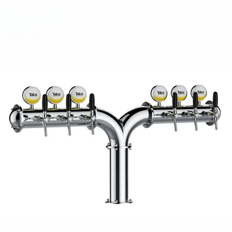 

Stainless steel large Y-shaped 6-hole wine column