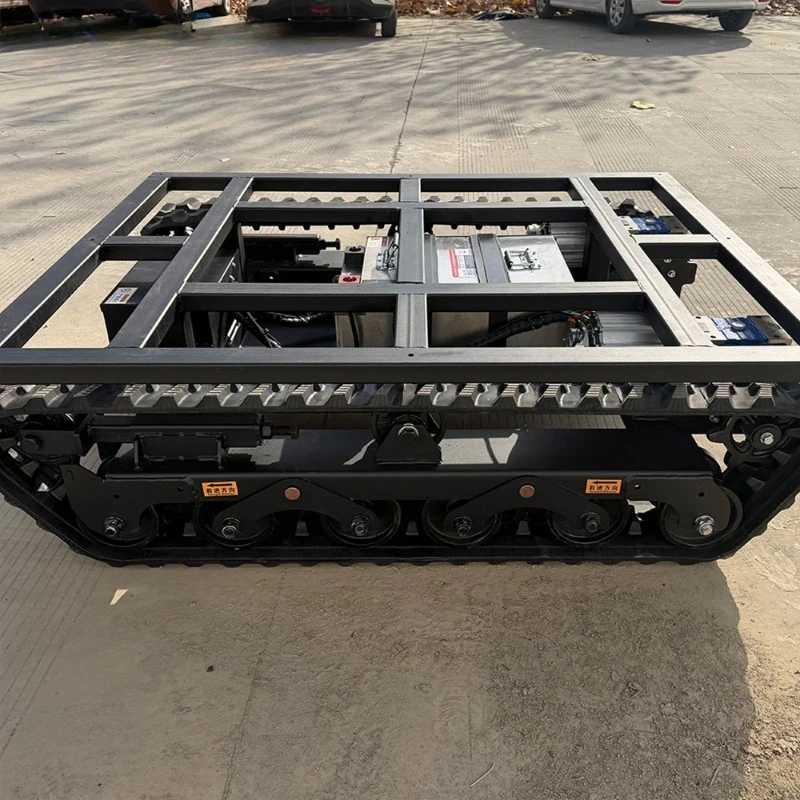Custom Electric Rubber Track Chassis with Remote Control, 1 Ton Custom Izable Crawler Base for Orchard Farm Transport