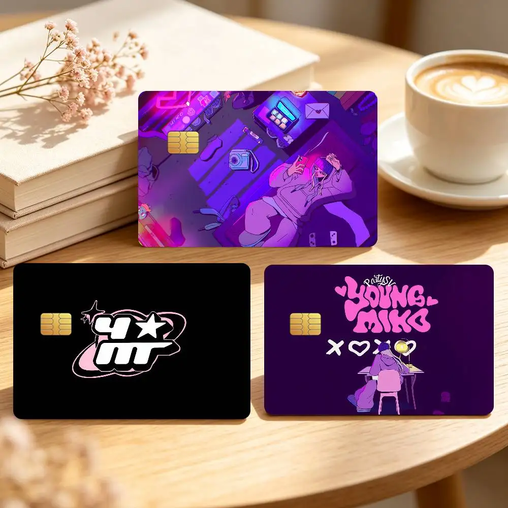 Singer Y-Young Miko Music Credit Card Skin Stickers For Bank Bus Metro Cards Waterproof Anti-Scratch Gift 4PCS