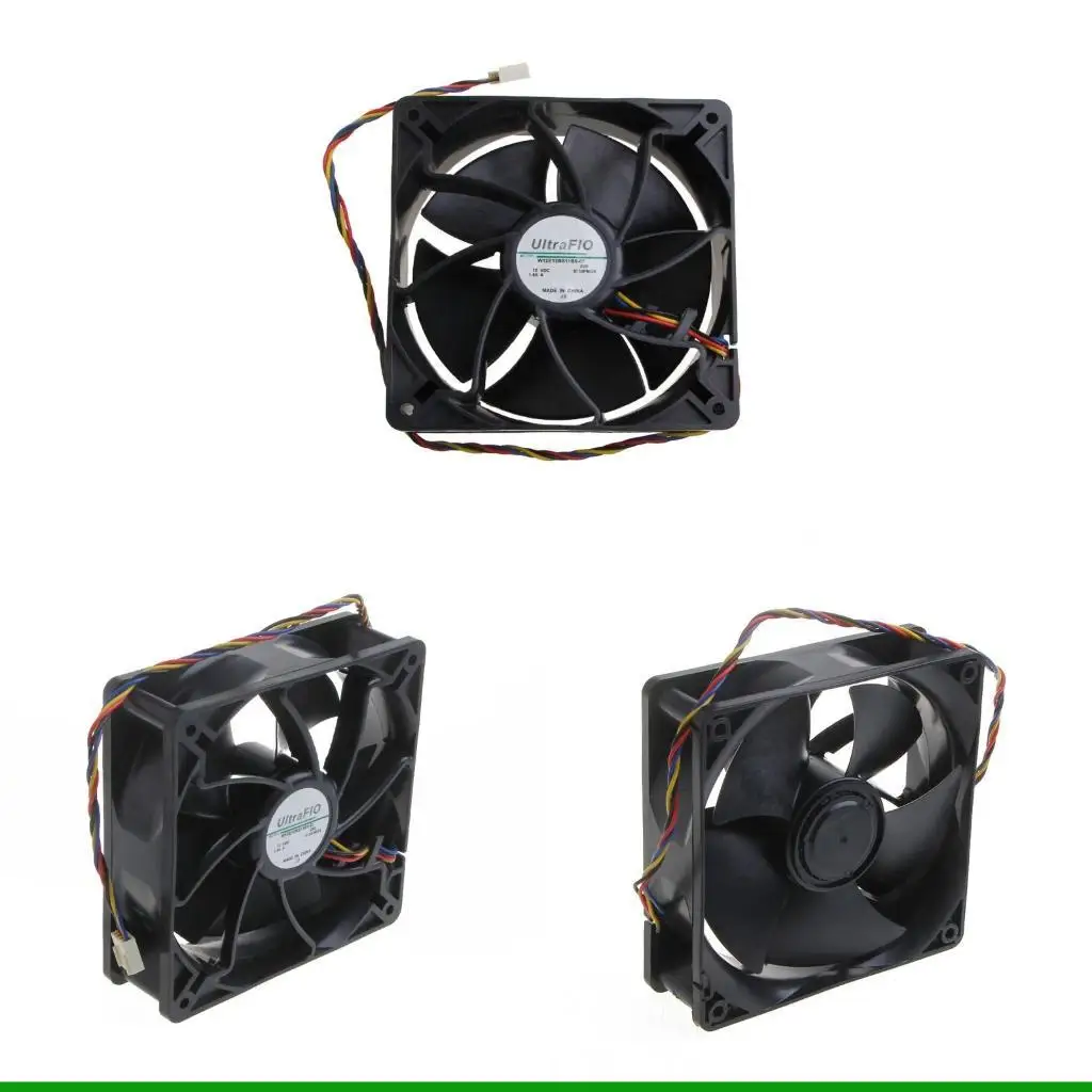 

U55C 6000RPM 120mm 12cm PWM High Speed CFM Computer Cooling Fan,W12E12BS11B5-07 120X120X38 for DC 12V 1.65A 4wire 4-Pin Dual