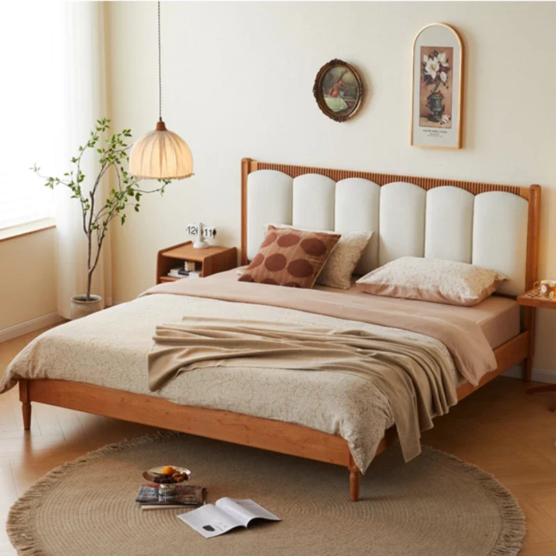 

Replica Backrest Bedroom Bed Set Luxury Italian Cloud Adults King Size Bed ErgonomicCama MinimalistQueen Size Hotel Furniture